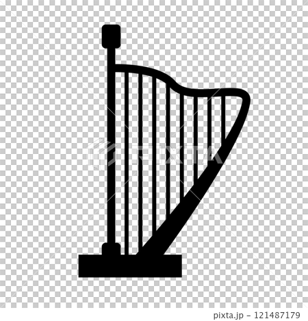 harp instrument silhouette 121487179
