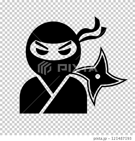 忍者のシルエット 121487193
