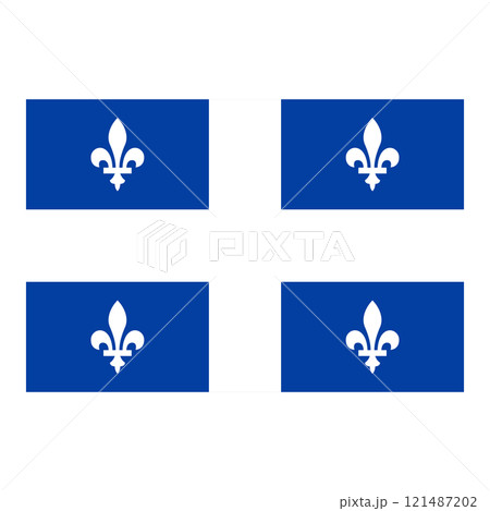 ケベック州の旗のアイコン 121487202