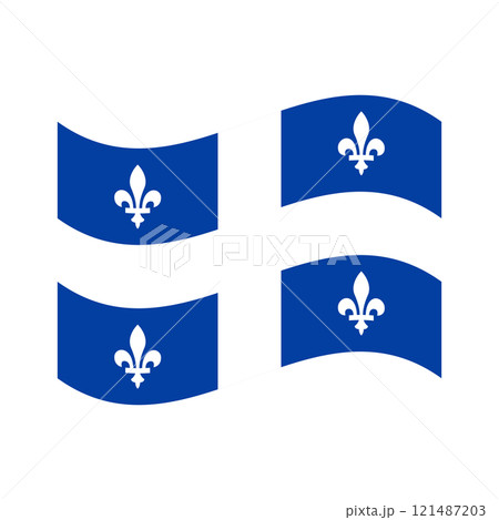 なびくケベック州の旗 121487203