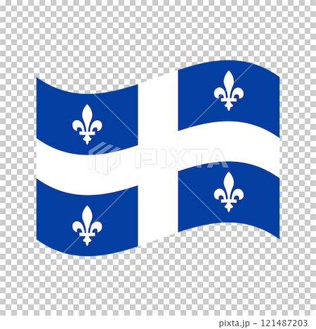 なびくケベック州の旗 121487203