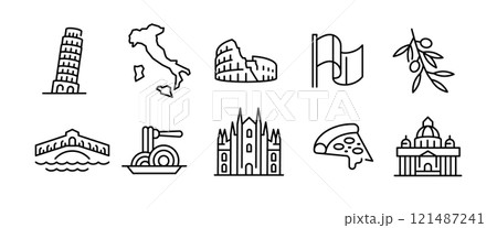 Italy Icons Set  121487241