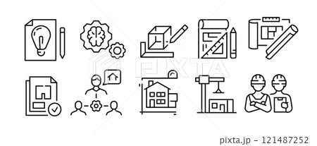 Engineering Icons Set 121487252
