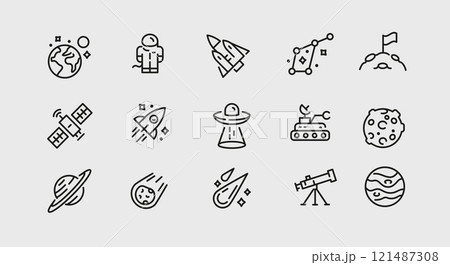 Space Icons Set Space Icons Set 121487308
