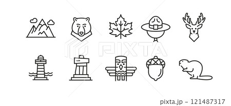 National Icons Set National Icons Set 121487317