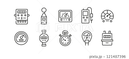 Meter Icons Set 121487396