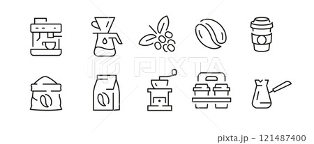 Coffee Icons Set 121487400