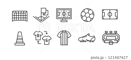 Soccer Icons Set 121487427