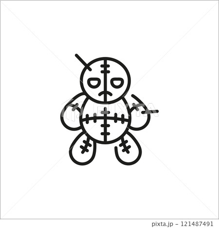 Voodoo doll icon 121487491