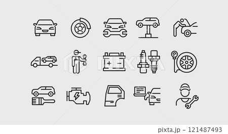 Car Service Icons 121487493