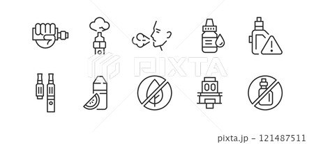 Vaping icons set Vaping icons set 121487511