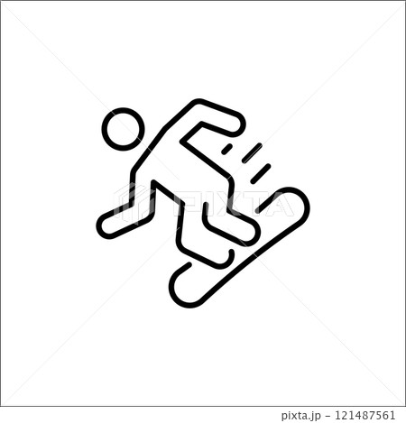 Snowboarding icon Snowboarding icon 121487561
