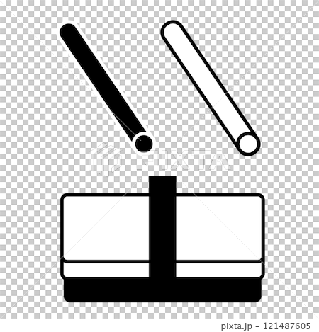 Illustration of chalk and blackboard eraser Illustration of chalk and blackboard eraser 121487605