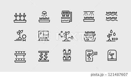 Urban Farming Icon Set Urban Farming Icon Set 121487607