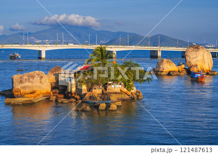 View of Nha Trang and the bridge over the Kai River View of Nha Trang and the bridge over the Kai River 121487613