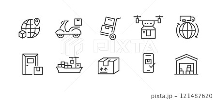Delivery Services Icon Set Delivery Services Icon Set 121487620