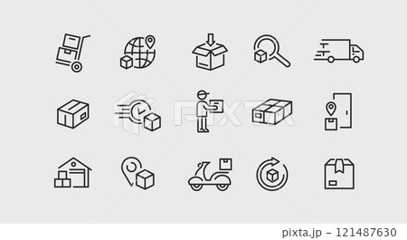 Delivery Services Icon Set 121487630