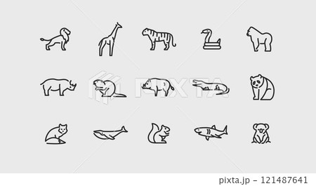 Animal Icons Set 121487641