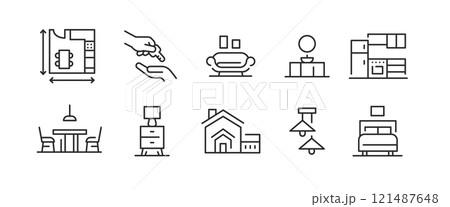 Housing Icons Set 121487648