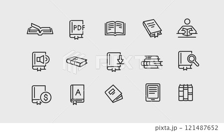 Book and Document Icon Set Book and Document Icon Set 121487652