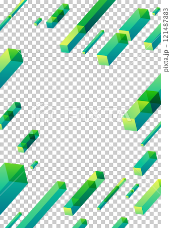 Three-dimensional geometric pattern background design, green 121487883