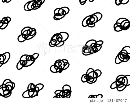 落書き風のモヤモヤ模様背景　憂うつ・埃・ぐちゃぐちゃ 121487947