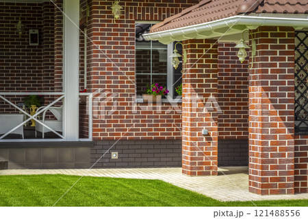 The building is in the backyard The building is in the backyard 121488556