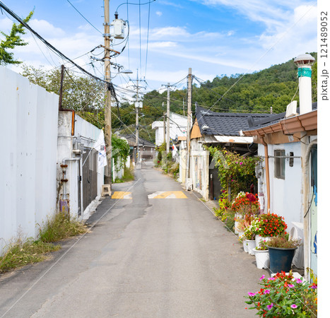 韓国ソウル市の住宅地(民家) 韓国ソウル市の住宅地(民家) 121489052