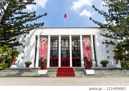 Architecture view of the Democratic Times Museum building in Taichung, Taiwan. It is the former Taiwan Provincial Assembly Hall. Architecture view of the Democratic Times Museum building in Taichung, Taiwan. It is the former Taiwan Provincial Assembly Hall. 121489063