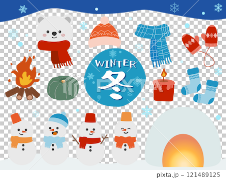 Winter illustration set 121489125