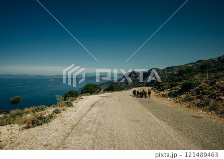 Kabak Bay Drone Photo, Aegean Sea Fethiye, Mugla Turkey. 121489463