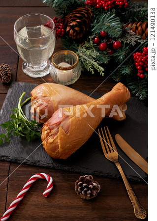 ターキーレッグ クリスマスイメージ ターキーレッグ クリスマスイメージ 121490138