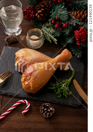 ターキーレッグ クリスマスイメージ ターキーレッグ クリスマスイメージ 121490139