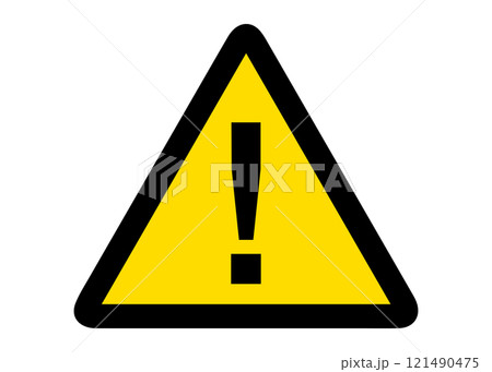 感嘆符 注意マーク 警告標識 ピクトグラム 看板イラスト 感嘆符 注意マーク 警告標識 ピクトグラム 看板イラスト 121490475