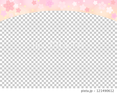 ふんわりとした桜の飾り ふんわりとした桜の飾り 121490612