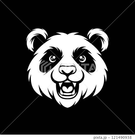 Angry panda, mascot logo vector 121490938