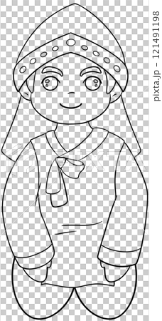 Hanbok Coloring Page 121491198