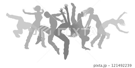 Dancers Silhouette Street Dance Poses Silhouettes Dancers Silhouette Street Dance Poses Silhouettes 121492239