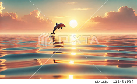 イルカのジャンプ 121492984