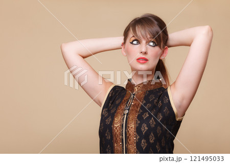 Portrait orient girl with makeup 121495033