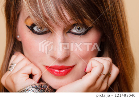 Portrait orient girl with makeup 121495040