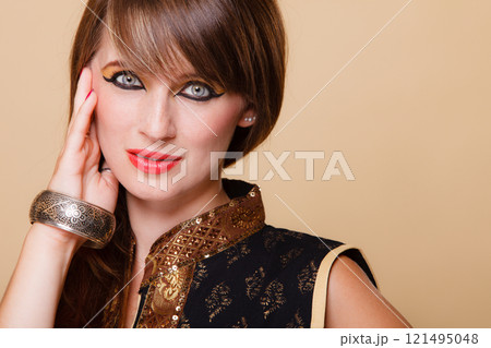 Portrait orient girl with makeup 121495048