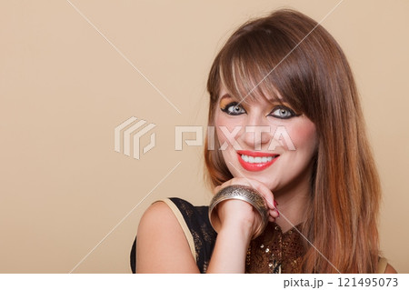 Portrait orient girl with makeup Portrait orient girl with makeup 121495073