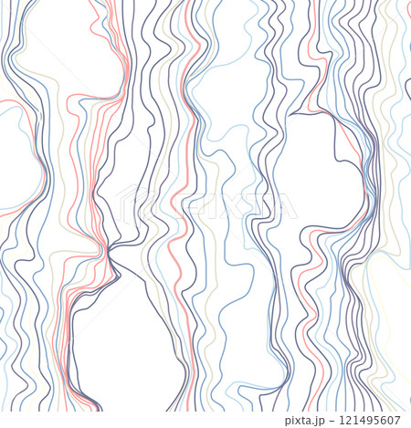 Abstract pattern of colored lines . The pattern of spreading water with islands. The concept of technology, science, sound propagation, landscape change, illusion and hallucination Abstract pattern of colored lines . The pattern of spreading water with islands. The concept of technology, science, sound propagation, landscape change, illusion and hallucination 121495607
