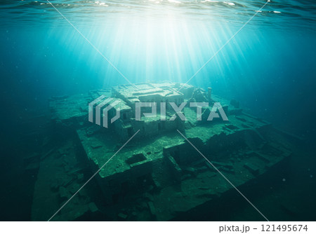 海に沈む謎に包まれた古代都市 121495674