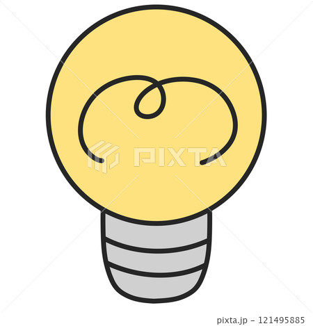 豆電球のシンプルイラスト 豆電球のシンプルイラスト 121495885
