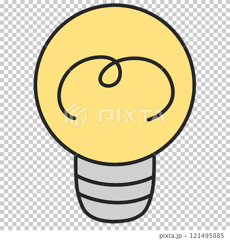 Simple illustration of a light bulb 121495885
