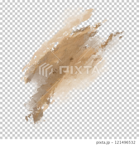 Abstract dynamic watercolor dirty sand color spot on transparent background in watercolor technique for postcards, websites, invitations, flyers, packaging products, patterns, any composition. Abstract dynamic watercolor dirty sand color spot on transparent background in watercolor technique for postcards, websites, invitations, flyers, packaging products, patterns, any composition. 121496532