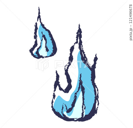 筆タッチの手描きの人魂のイラストのイラスト素材 [121496678] - PIXTA