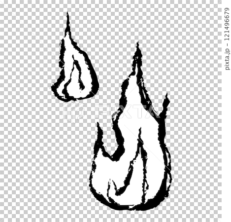 用畫筆描邊手繪火焰圖 121496679